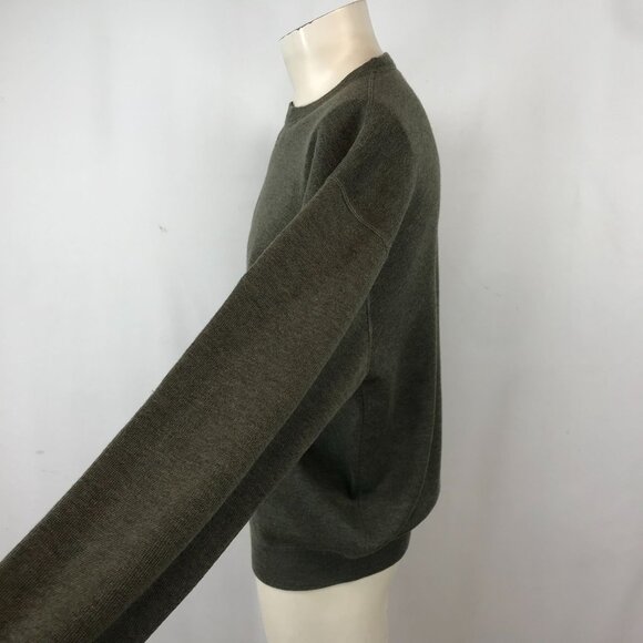FACONNABLE - MEN'S LARGE - GREEN LONG SLEEVE CEREW NECK 100% MERINO WOOL SWEATER - Picture 5 of 7